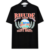 23ss Paradis Tropical Beach Print T-Shirt