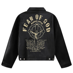 casual leather jacket