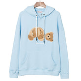 Bear-print classic hoodies