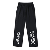Arrow Printed Trousers Straight Loose Casual Pants #1069