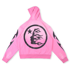 HS Logo Zip Up Hoodie Pink