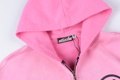 HS Logo Zip Up Hoodie Pink