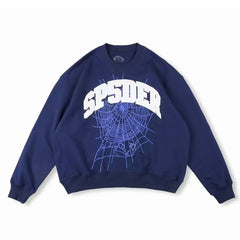 Varsity Web Crewneck Sweatshirt Navy