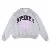 Varsity Web Crewneck Heather Sweatshirt Grey