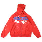 Atlanta Zip Up Hoodie Red