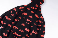 graphic-print "Black" Hoodie