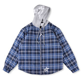 Hooded Zip Flannel Shirt Jacket
