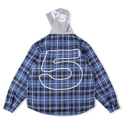 Hooded Zip Flannel Shirt Jacket
