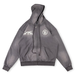 HS Logo Zip Up Hoodie Black