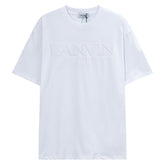 Letter Embroidery Logo T-Shirt White