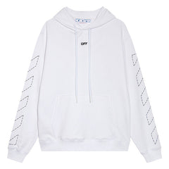 Sickle sketch technique embroidery arrow Hoodies