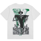 scarecrow pattern big V printing T-Shirts