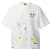Paint-Splattered Logo-Print Cotton-Jersey T-Shirt