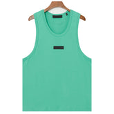 Double Line Logo Decoration Sleeveless T-Shirts
