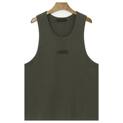 Double Line Logo Decoration Sleeveless T-Shirts
