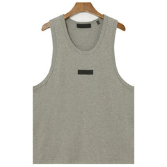 Double Line Logo Decoration Sleeveless T-Shirts