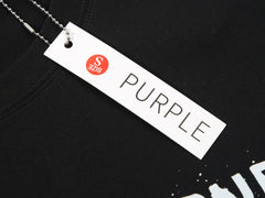 PURPLE Paint-streaked logo T-Shirt