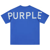 PURPLE Clean Jersey Logo T-Shirt Blue