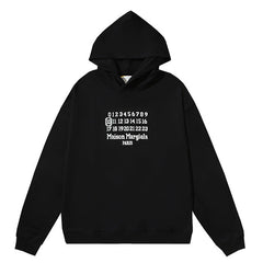 Numbers Print Hoodie