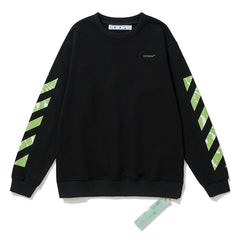 Diag-stripe Cotton Sweatshirts