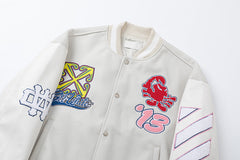 Off White WO Varsity Bomber Jacket