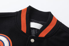 Off White Leather varsity jacket