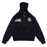 HS Logo Zip Up Hoodie Black