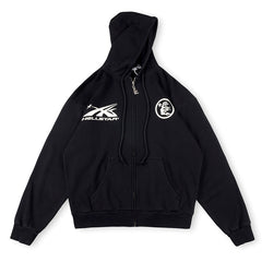 HS Logo Zip Up Hoodie Grey