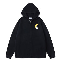 Sunset Snow Mountain Cardigan Hooded Sweater