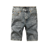 Crystal Diamond Denim Shorts #5093