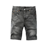 Crystal Diamond Denim Shorts #5094