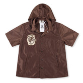 Embroidered Sporty Zipper Short-sleeved Jacket