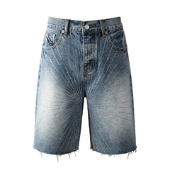 Crystal Diamond Denim Shorts #5100