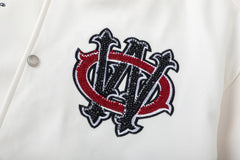 Crystal Full Lea Varsity Jacket