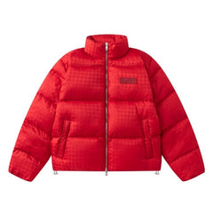 jacquard puffer down jacket