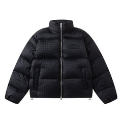 jacquard puffer down jacket