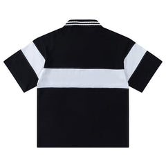 stripe-detail logo polo shirt
