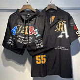 VARSITY PATCH CAMP SHIRT SETS