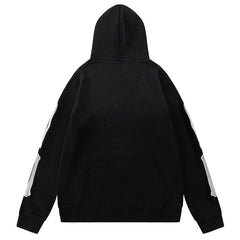 Bones embroidered cotton hoodie