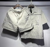 AMIRI Short Nylon Suit Trendy Streetwear Shirt Sets
