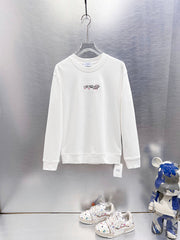 Off White Cherry Blossom Print Long-Sleeve T-Shirt