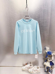 Off White Logo Print Long-Sleeve T-Shirt