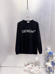 Off White Logo Print Long-Sleeve T-Shirt