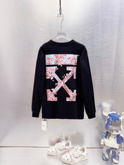 Off White Cherry Blossom Print Long-Sleeve T-Shirt