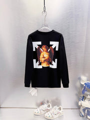 Off White Logo Print Long-Sleeve T-Shirt