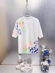 Off White Colorful Gradient Arrow Print T-Shirt