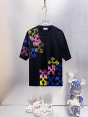 Off White Colorful Gradient Arrow Print T-Shirt