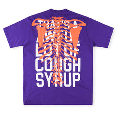 THAT'S A AWFUL LOT OF COUGH SYRUP Skull and Ribcage Print Tee