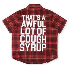 Cough Syrup Raw-edge plaid shirt