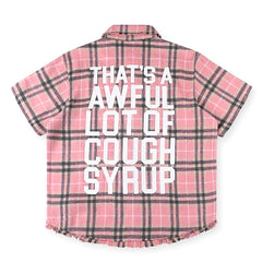 Cough Syrup Raw-edge plaid shirt